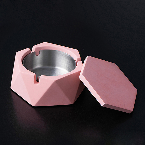Stainless Steel Concrete Ashtray with Lid Stainless Steel Concrete Ashtray with Lid
